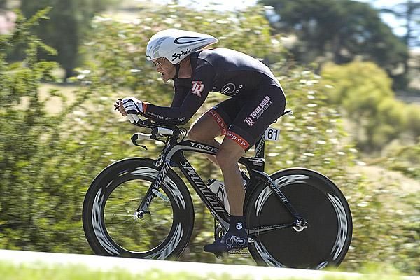 Mark Fenner from New South Wales powers towards the finish in Buninyong.
