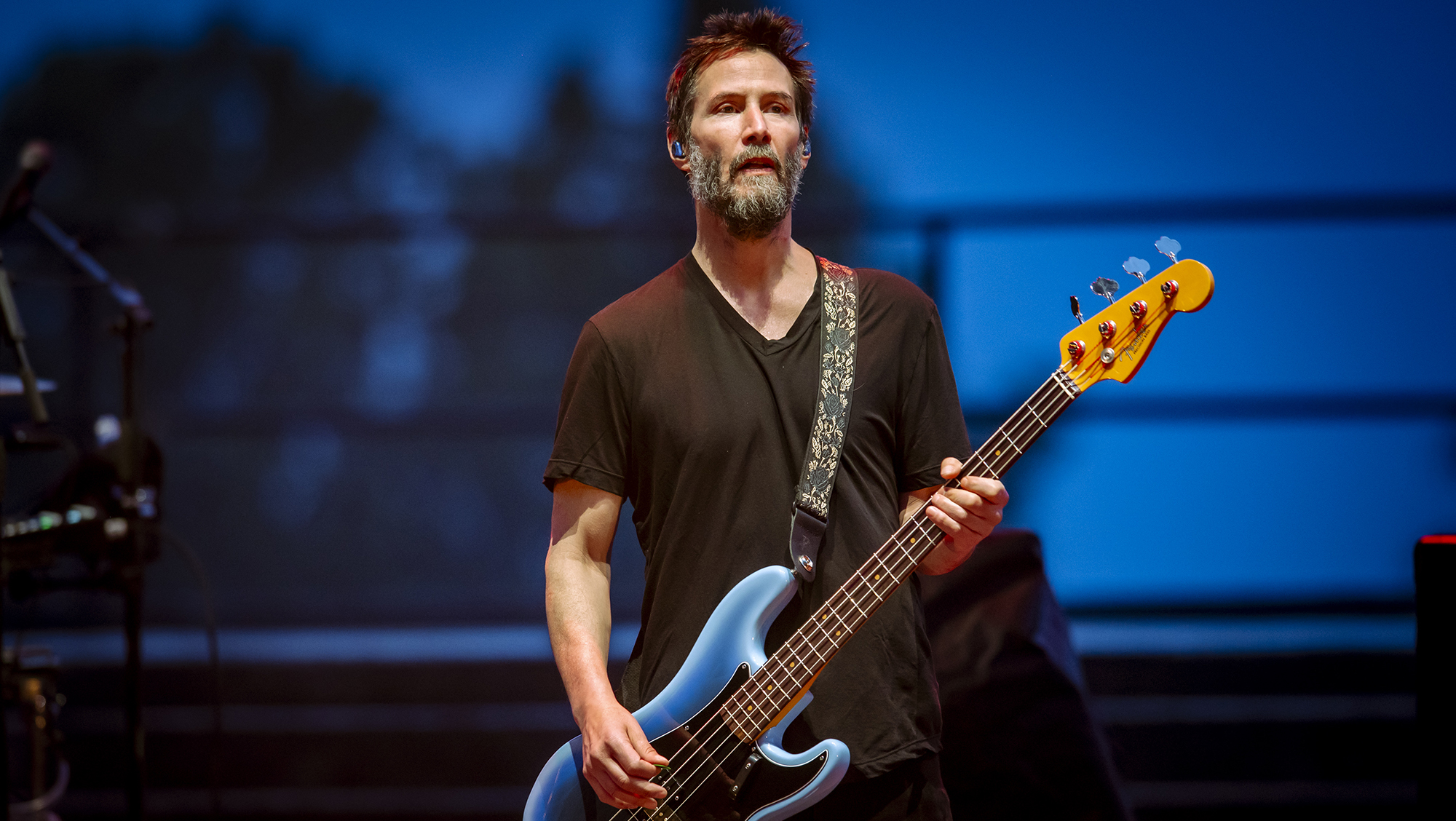 Keanu Reeves of Dogstar performs at Tener-A-Mente Festival at Anfiteatro Del Vittoriale on June 23, 2024 in Gardone Riviera, Italy.