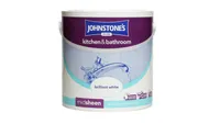 Best bathroom paint for quick-drying: Johnstone's Brilliant White Kitchen & Bathroom Emulsion