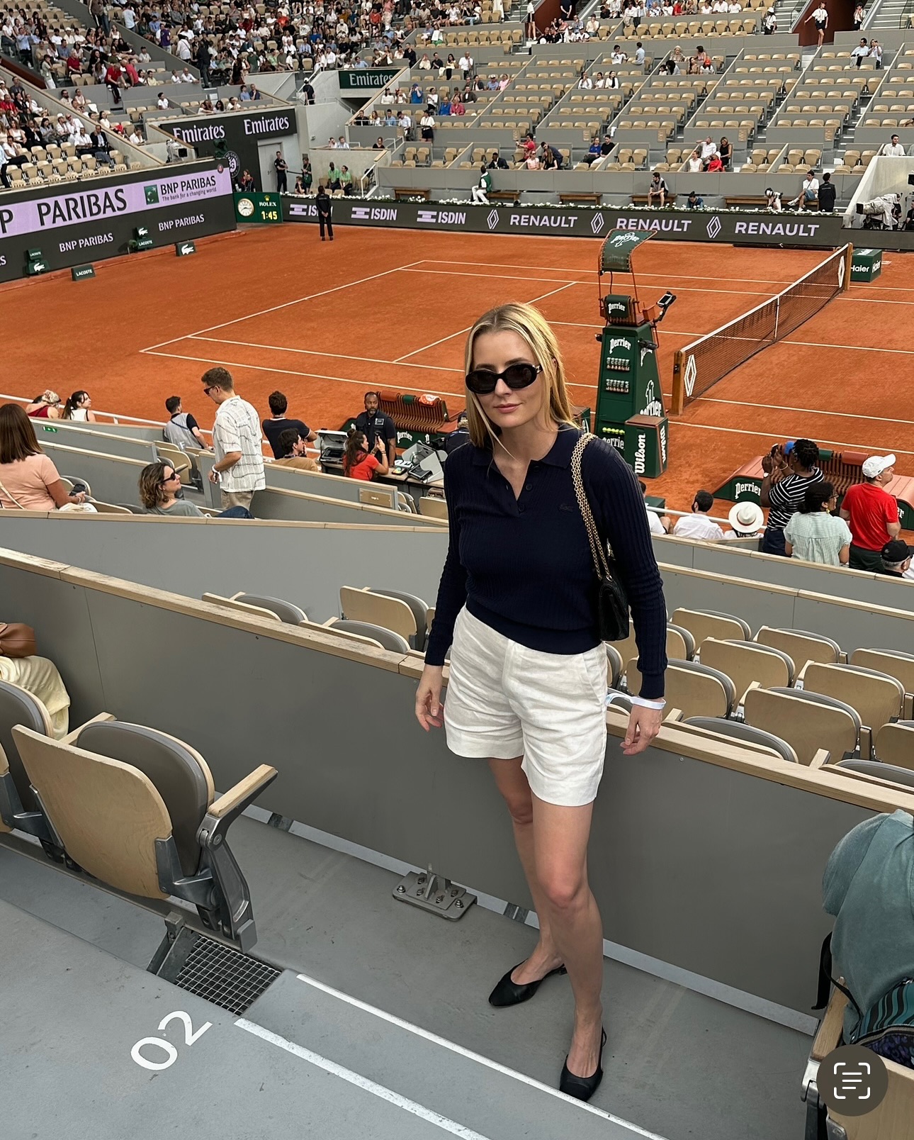 kristen nichols attending tennis match