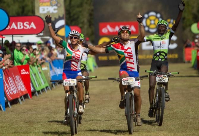 Cherise Stander and Duane Stander finish the 2013 Cape Epic together