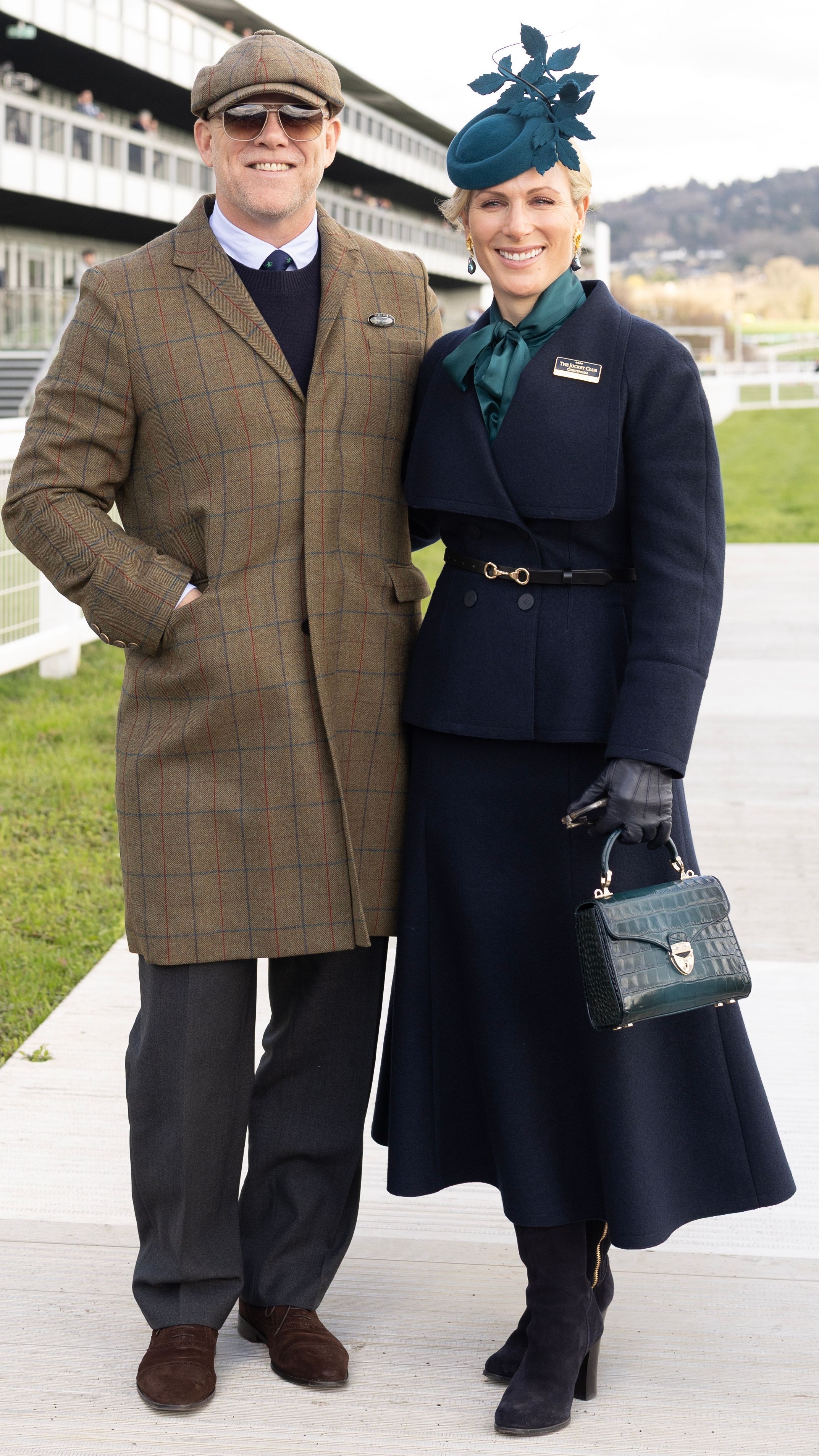 Mike and Zara Tindall pose for photos at Cheltenham 2026