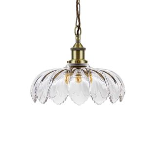 glass floral pendant light 