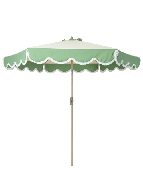 9ft Scalloped Patio Umbrellas With Fringe