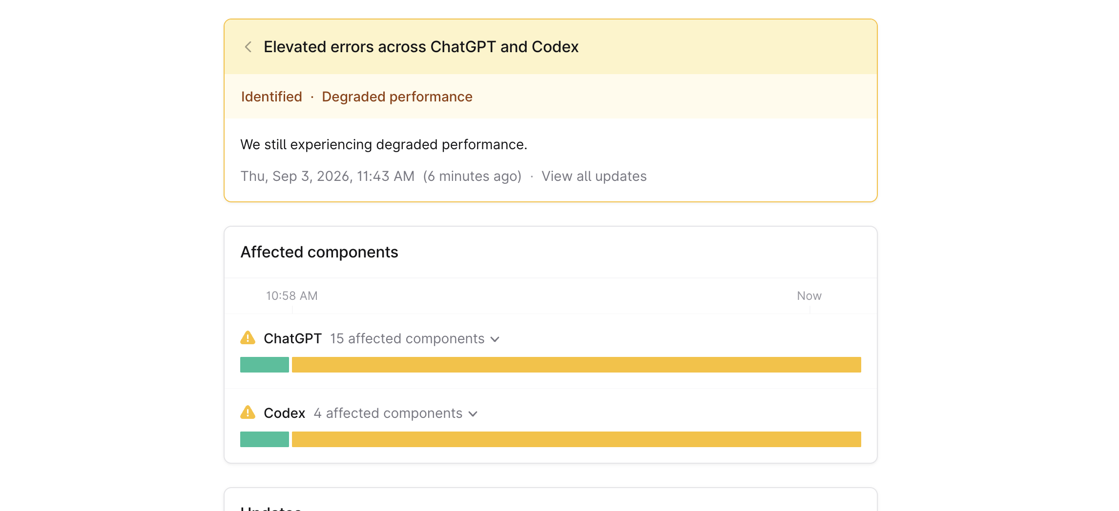 ChatGPT errors