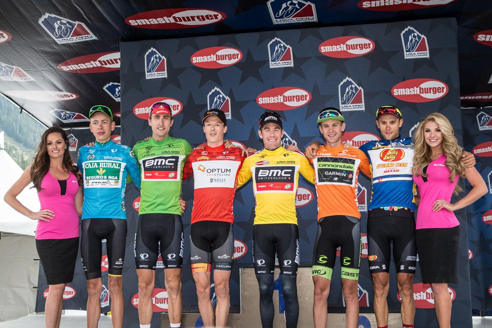 The jersey winners for stage 2.
