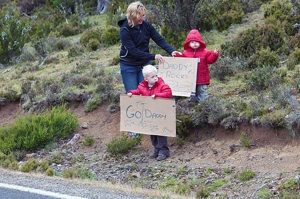 Whilst some of the youngest fans just wanted to see their dad...