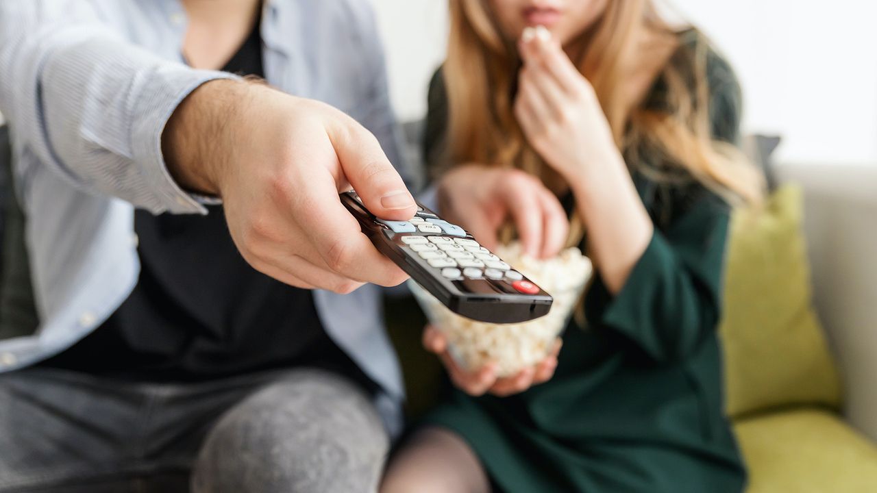 Couple watching TV