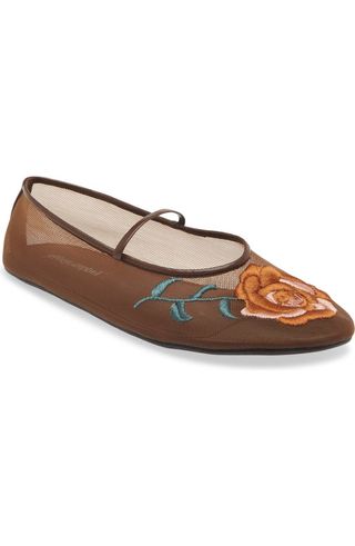 Swan Flower Mary Jane Flat