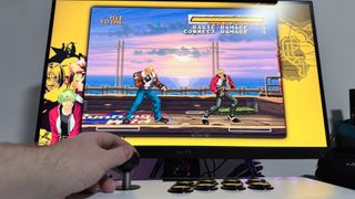 Victrix Pro FS fight stick in front of Garou Mark of the Wolves