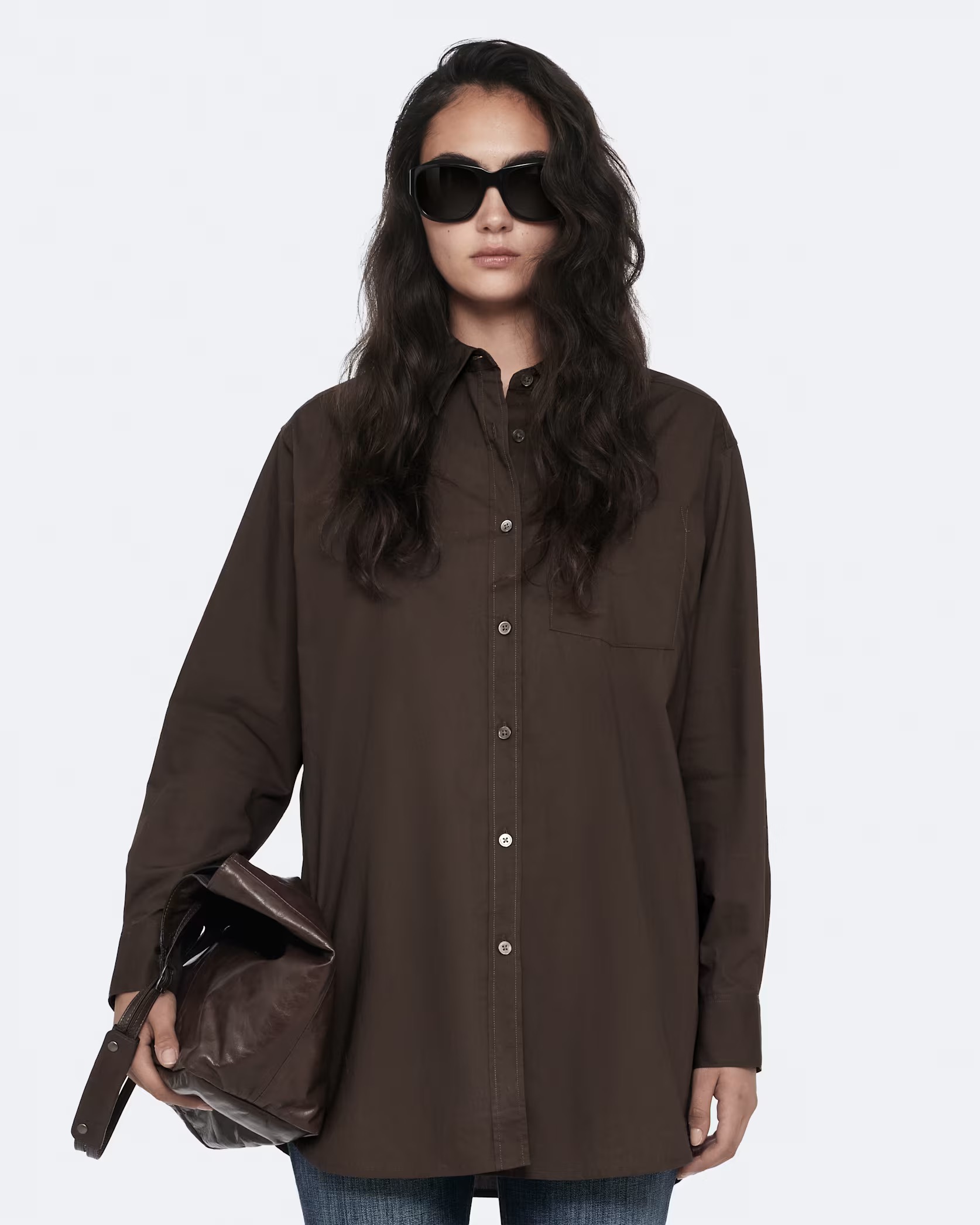 AllSaints, Kaia Oversized Cotton-Poplin Shirt