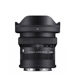 Sigma 10-18mm F2.8 DC DN on a white background