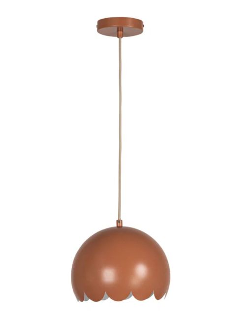 Ivy Bronx Scalloped Metal Pendant Lamp