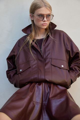 Oversized Coated Jacket