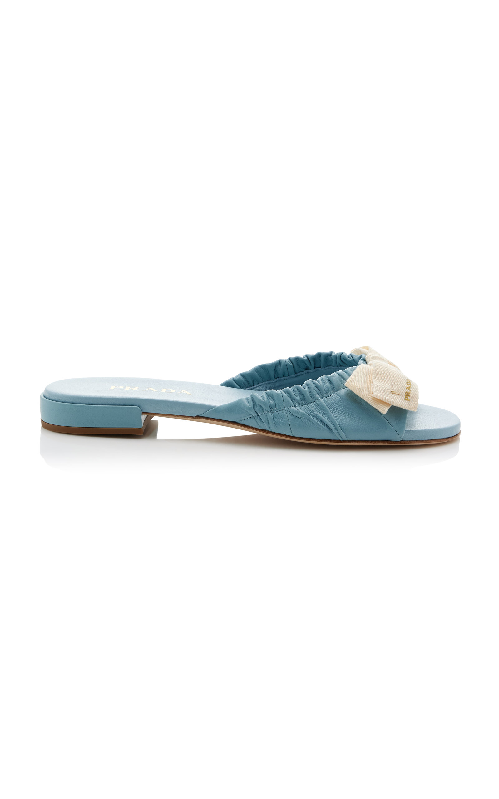 Grosgrain-Trimmed Leather Sandals