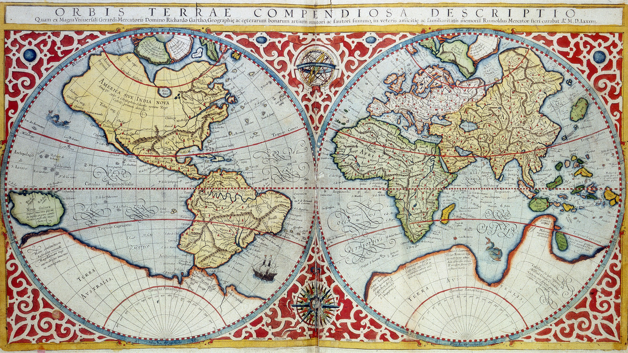 Gerardus Mercator's map of the world, from 1587