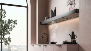 modern cooker hood with storage