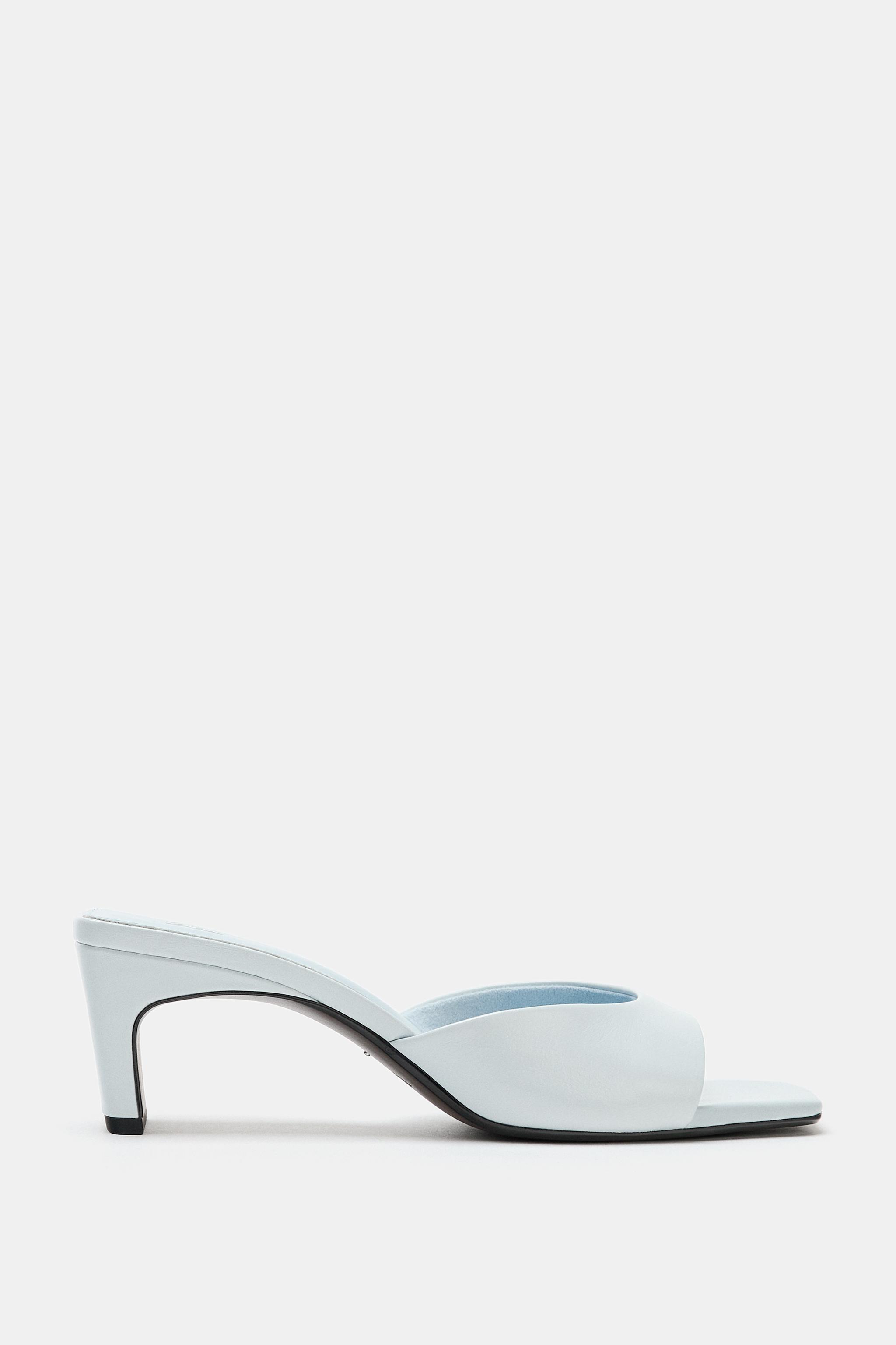 Leather Heeled Mules