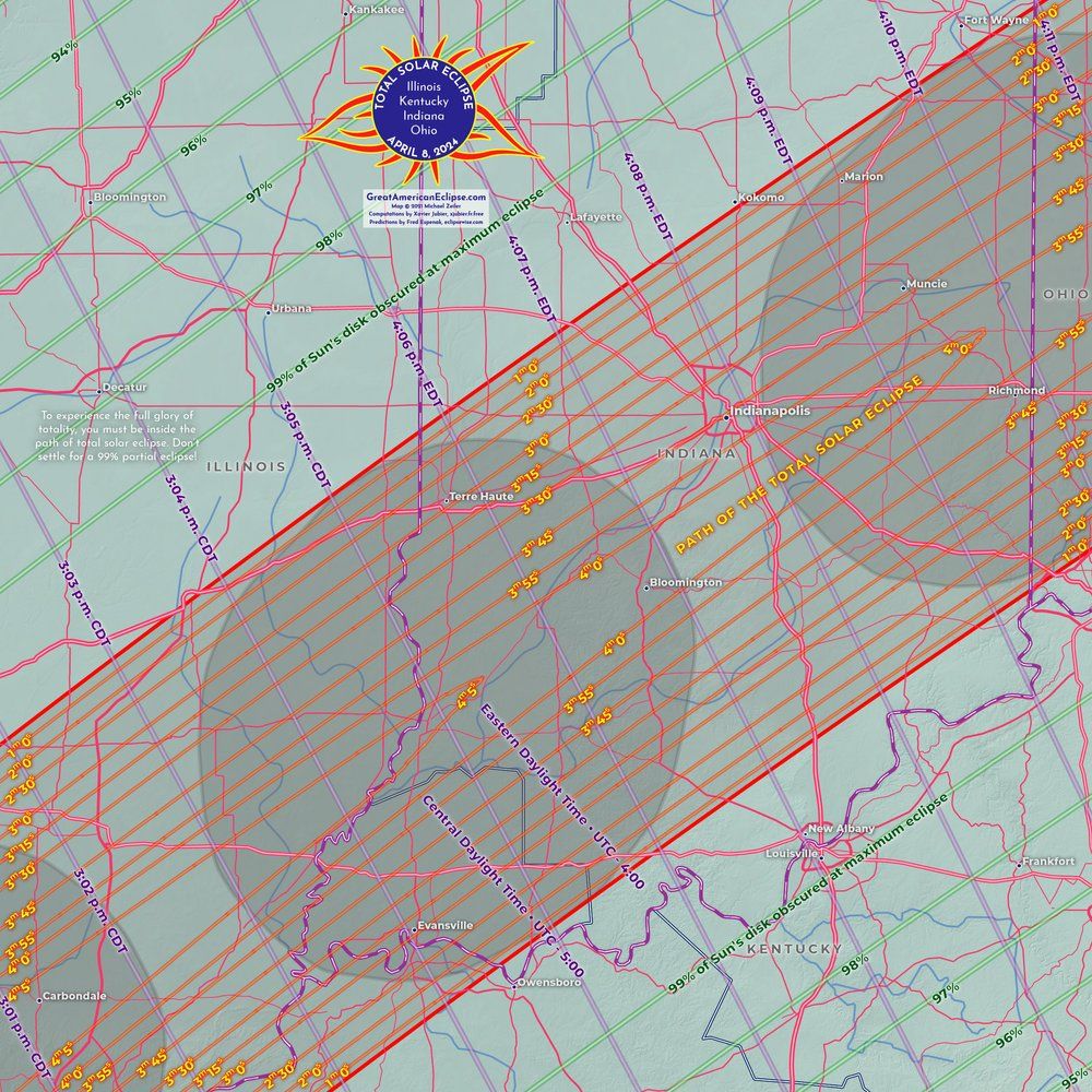 Total solar eclipse 2024 maps of the 'path of totality' Space