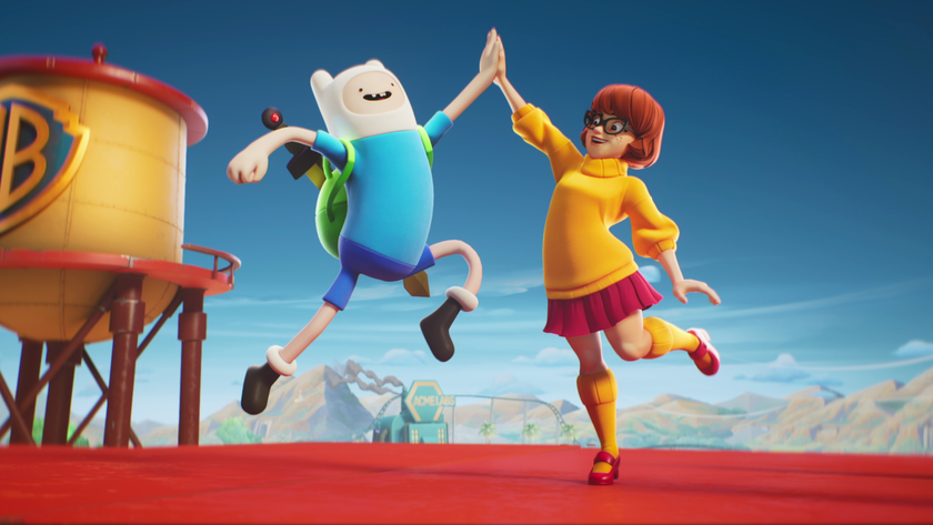 The 25 best free PC games - Multiversus screenshot of Finn and Velma high fiving