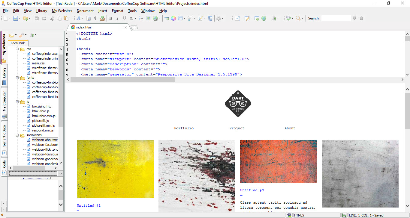 CoffeeCup Free HTML Editor