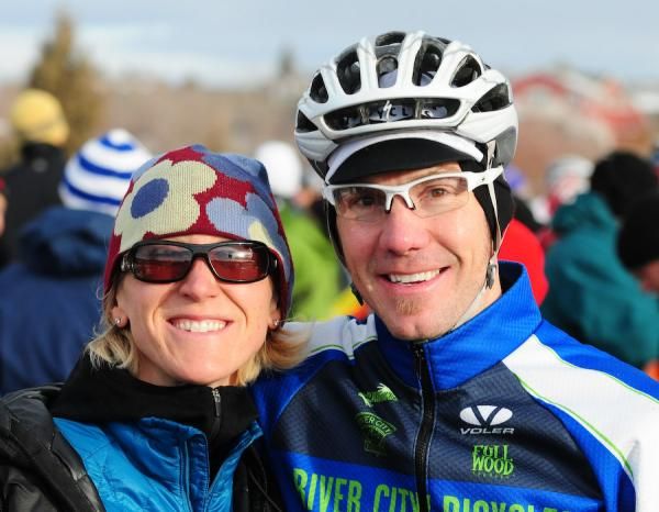 Sue Butler was on hand to cheer for her husband Tim Butler (River City Bicycles)