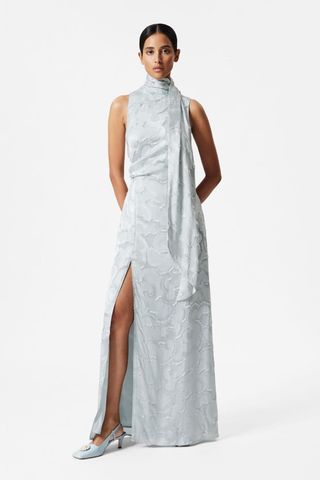 & Other Stories Silk-Blend Jacquard Maxi Dress