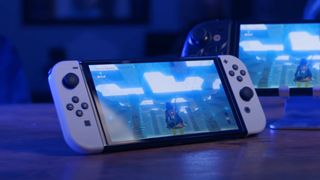 Nintendo Switch OLED exécutant Zelda Breath of the Wild
