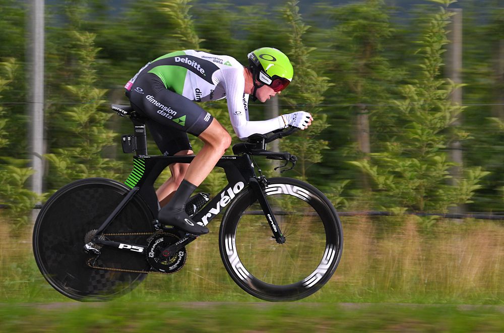 Ben O'Connor (Dimension Data) during the stage 16 time trial at the Giro d'Italia