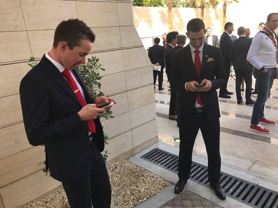 Riders enjoying each other's company