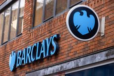 A sign above a Barclays Plc bank branch in Chatham, UK