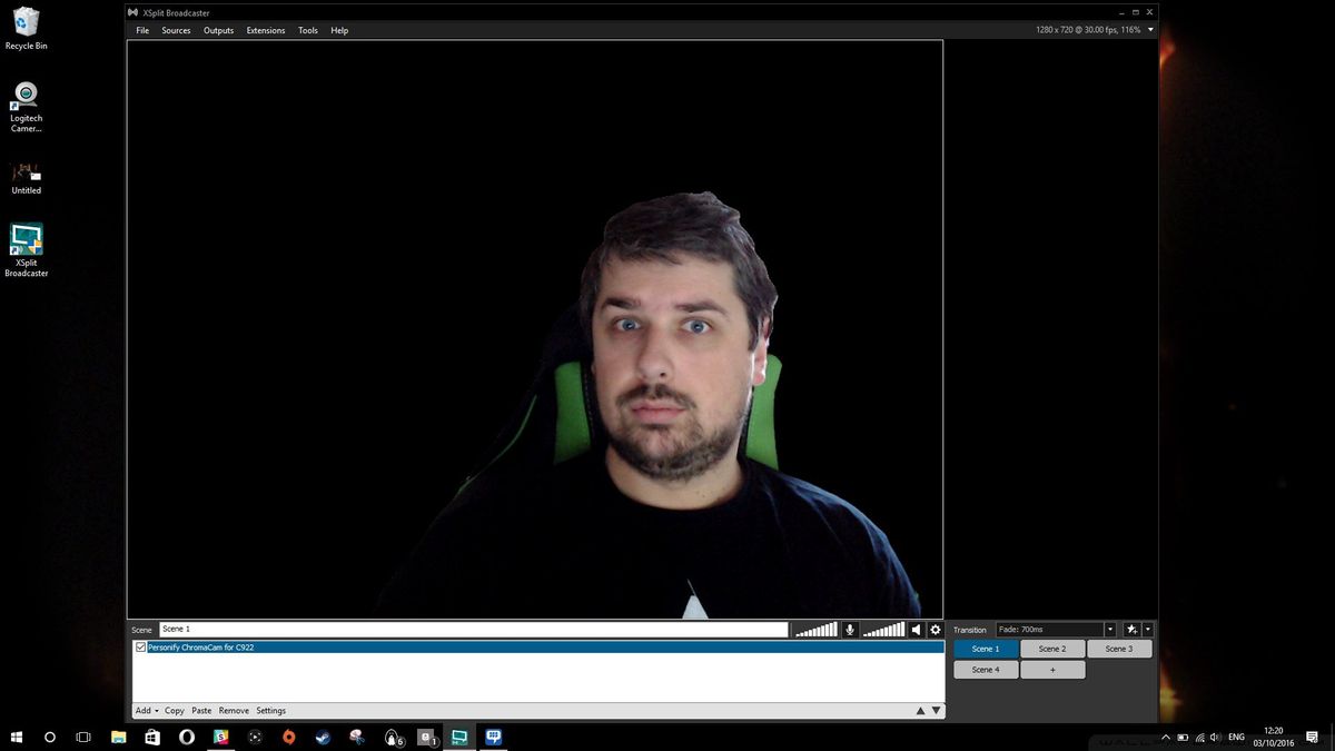 Removing backgrounds with the C922