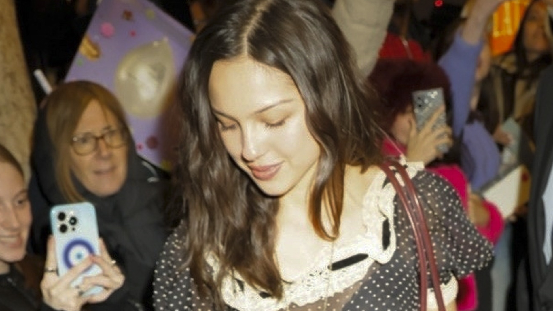 Olivia Rodrigo wore a sheer polka-dot dress and peekaboo lingerie to a SNL dinner