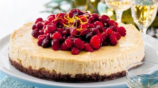 Orange and Cranberry Cheesecake