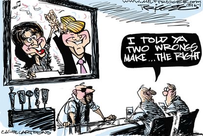 Political Cartoon U.S. Trump Palin