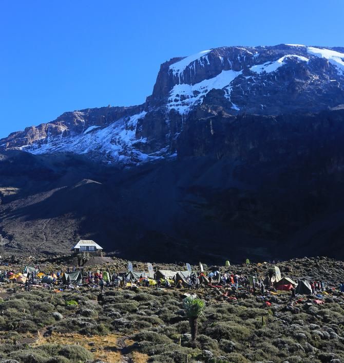 The imposing sight of the mountain was always there as a reminder of the task ahead