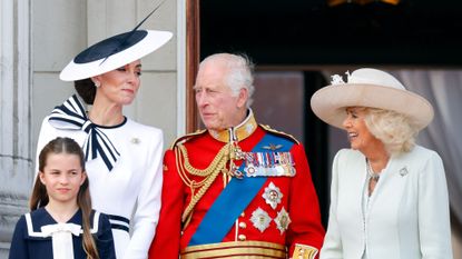 The Princess of Wales attends Trooping the Colour with King Charles and the royal family
