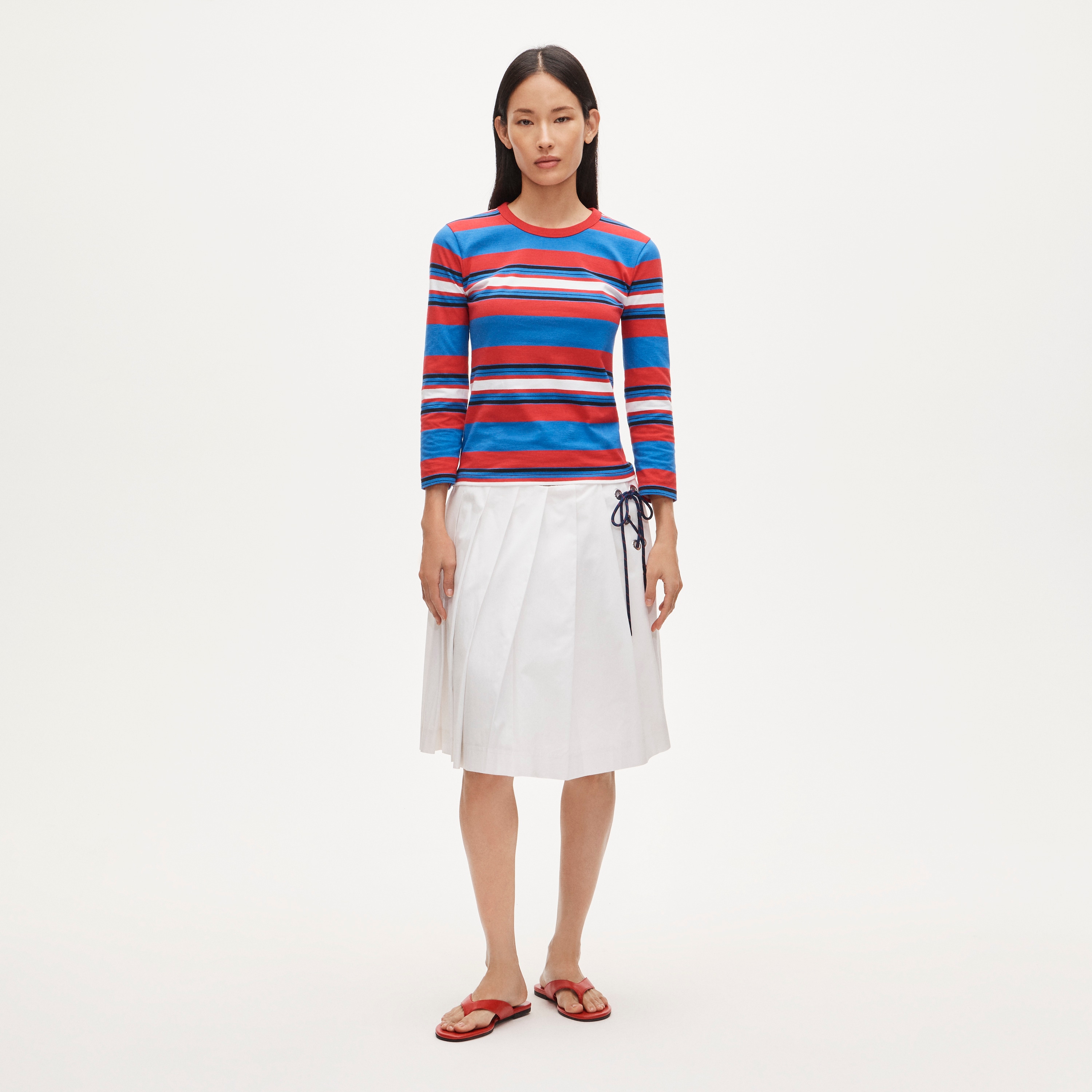 J.Crew, Boyfriend Jersey Ballet-Sleeve Top in Stripe