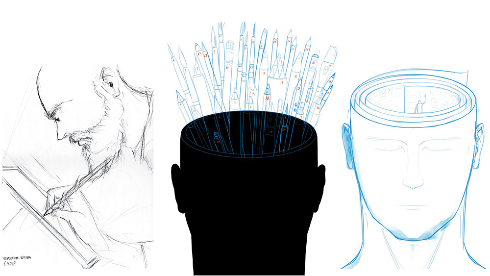 Daniel Stolle was briefed to explore the idea of 'sharing his wisdom' as an illustrator