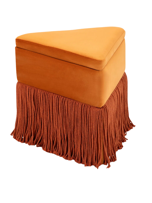 Keyia Velvet Storage Ottoman