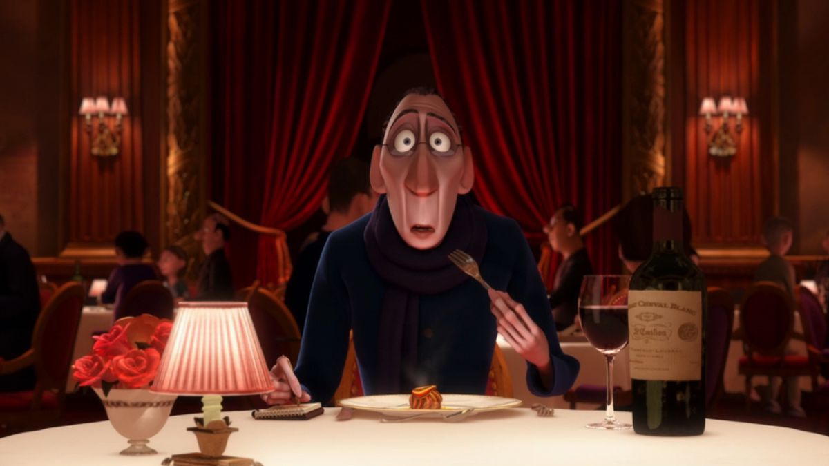 Anton Ego having a transformative experience in Ratatouille