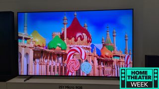 Samsung micro-RGB TV with home theater week logo in corner 