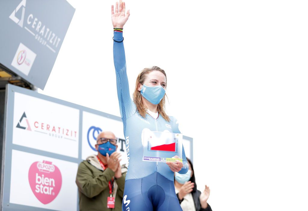 Annemiek van Vleuten (Movistar) after winning stage 2 of the Ceratizit Challenge by La Vuelta 2021