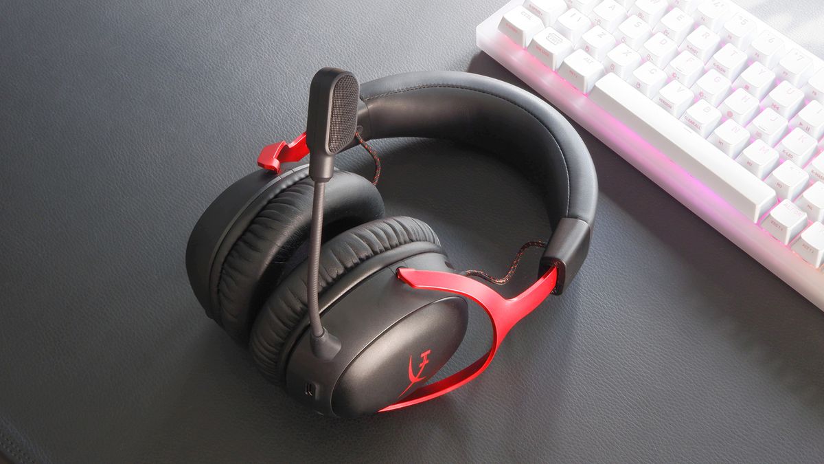 HyperX Cloud III Wireless gaming headset on a desk