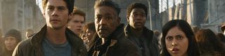 Dylan O'Brien Giancarlo Esposito and Rosa Salazar in Maze Runner: The Death Cure