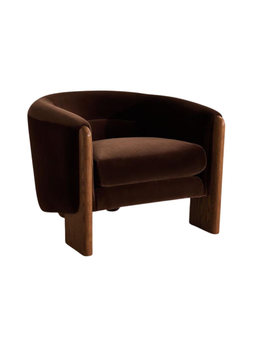 Soho Home, Winnie Armchair, Velvet, Chocolate