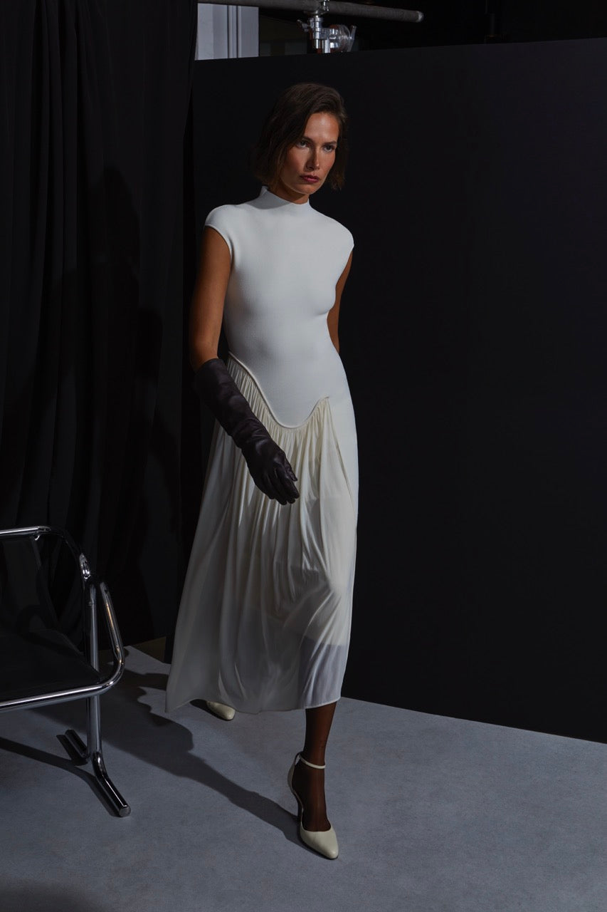 Francis Knit Combo Midi Dress
