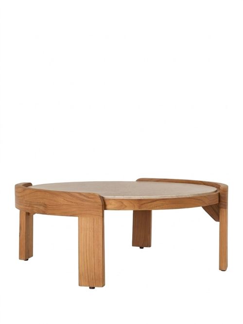 Terra Teak Wood Round Garden Coffee Table