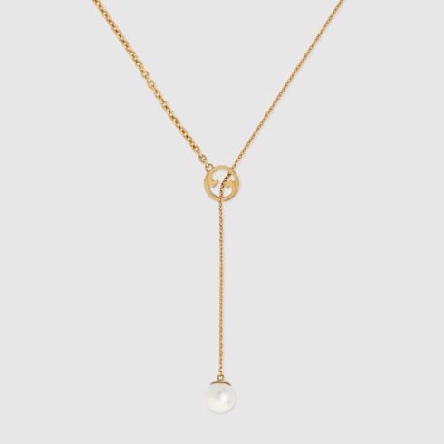 Gucci Blondie Pearl Drop Necklace