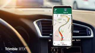Google Maps real-time navigation on a smartphone